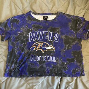 Baltimore Ravens Tie-Dye Crop Top